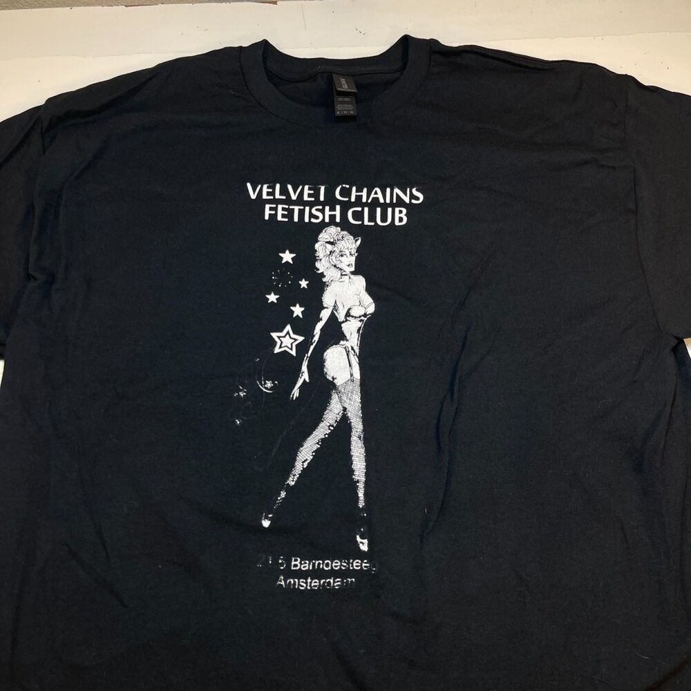 NEW VELVET CHAINS AMSTERDAM DIVE BAR TEE T SHIRT Sz Mens XL
